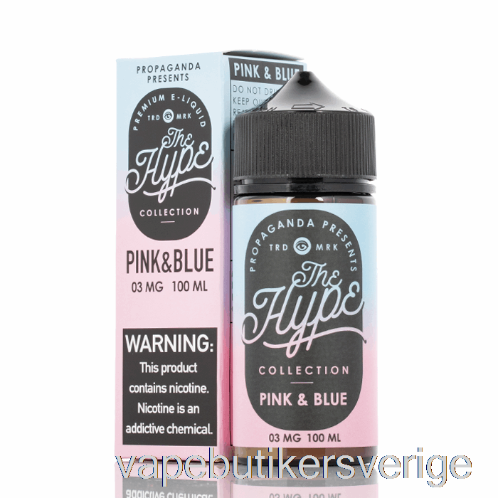 Vape Sverige Hype - Rosa Och Blå - Propaganda E-vätska - 100ml 3mg